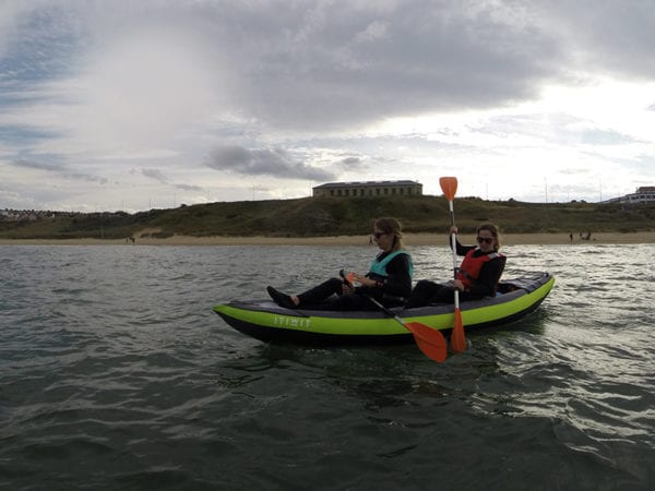 Inflatable kayak session tynemouth